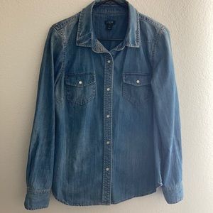 J Crew western chambray shirt
